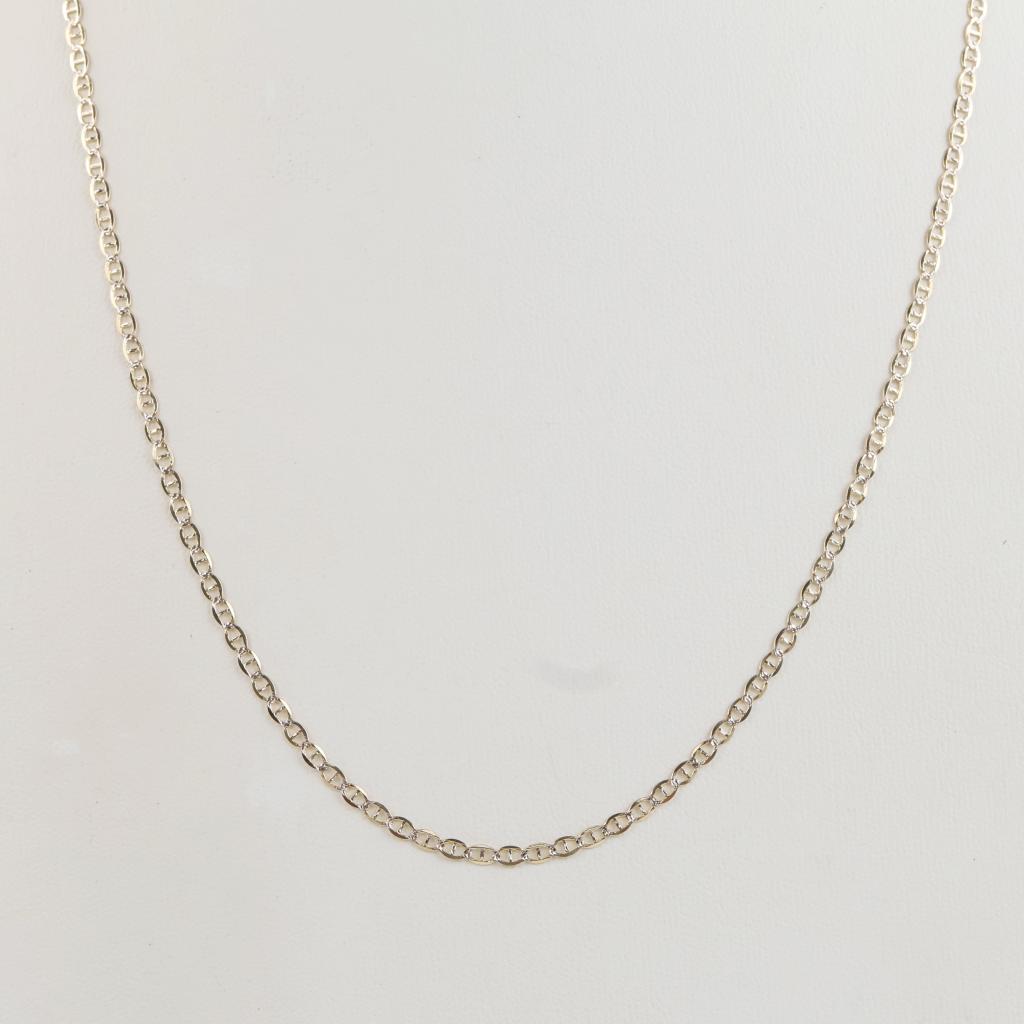 14kt Two Tone Gold Mariner Link Necklace