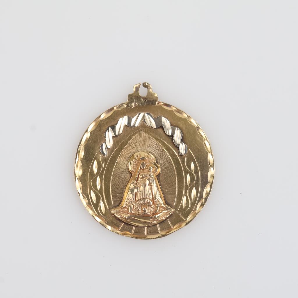14kt Two-Tone Gold Religious Pendant