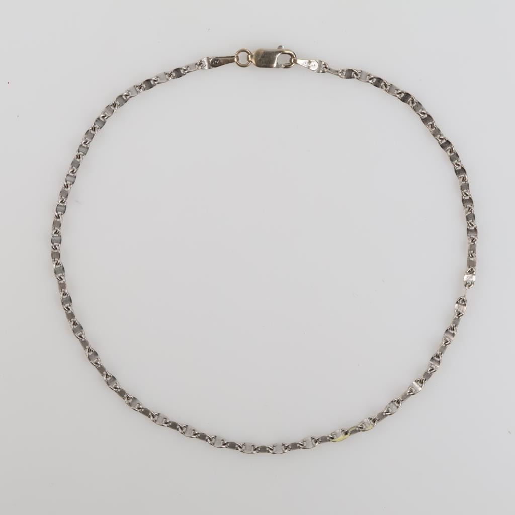 14kt White Gold Anklet