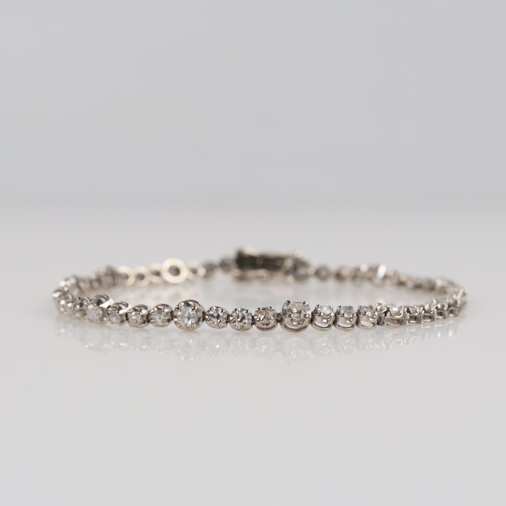 14kt White Gold Diamond Bracelet
