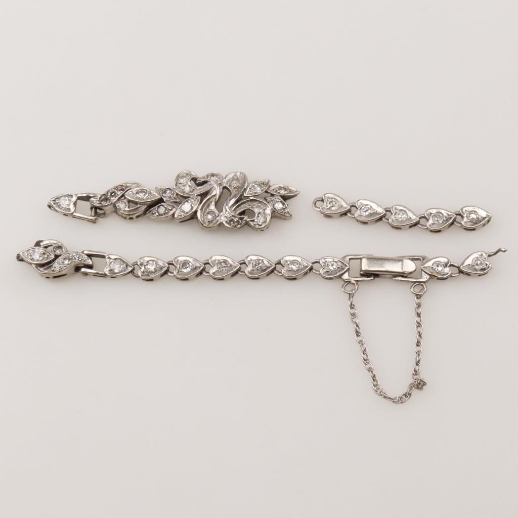 14kt White Gold .55 Sapphire and .42 Diamond Flex Bracelet main image 0
