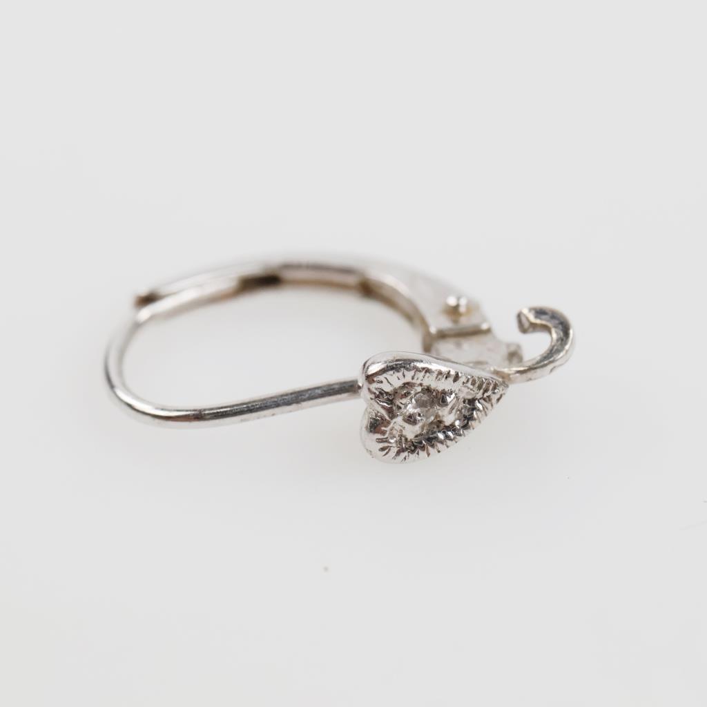 14kt White Gold Diamond Earring Piece