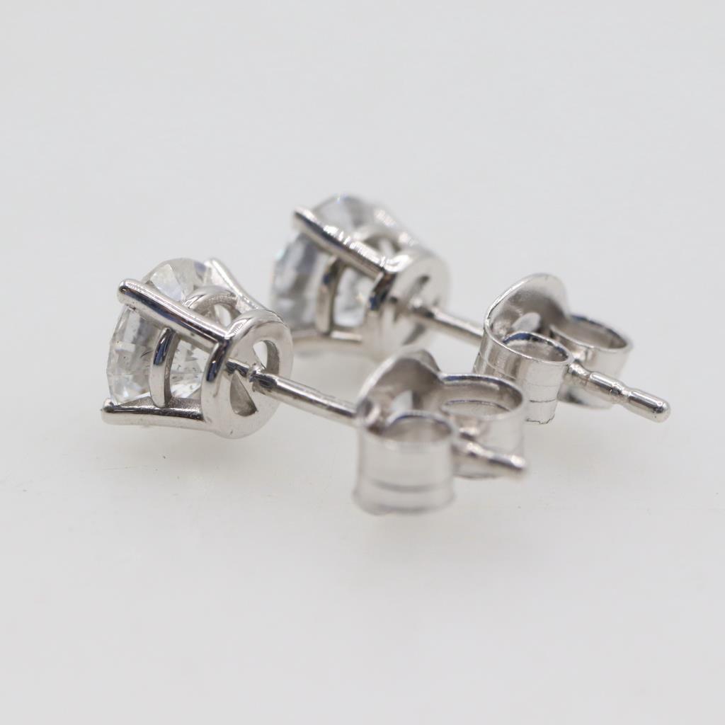 14kt White Gold 1.20ct Diamond Earrings