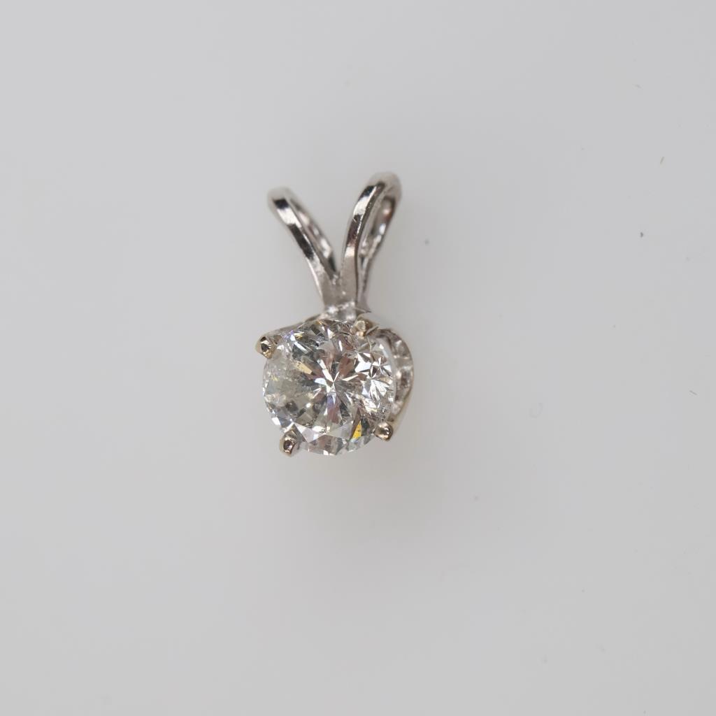 14kt White Gold Diamond Pendant