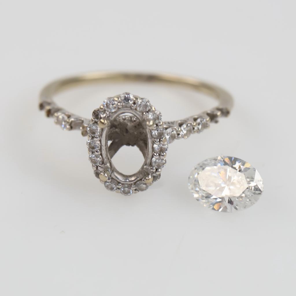 14kt White Gold Diamond Ring