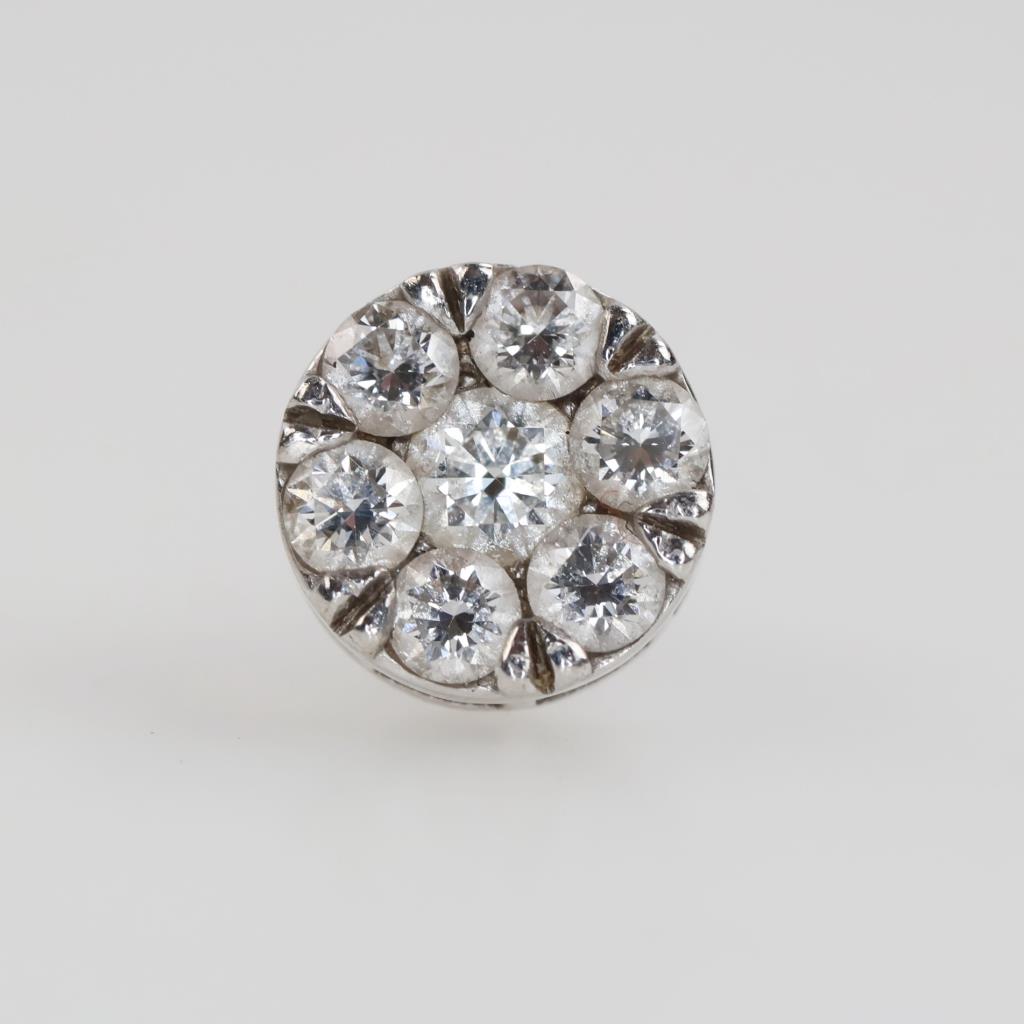 14kt White Gold Diamond Stud Earring