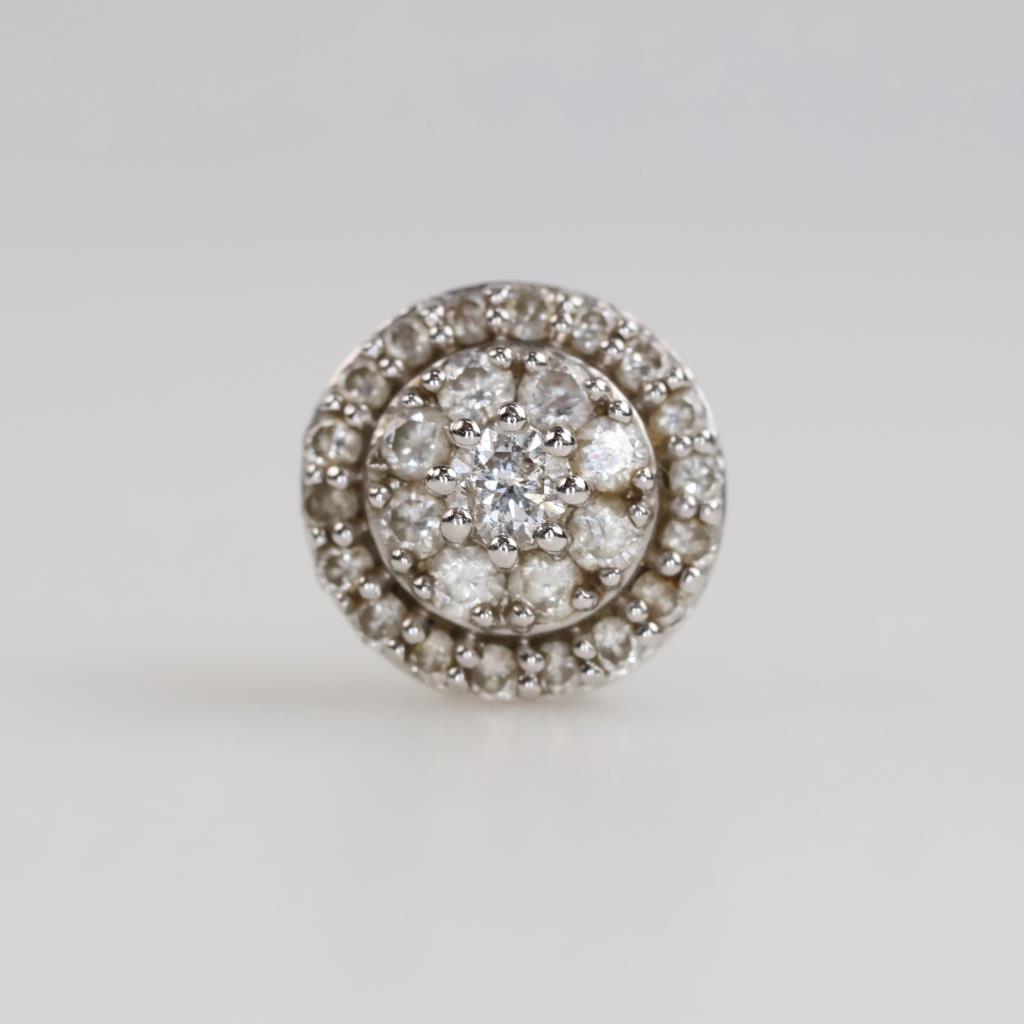 14kt White Gold Diamond Stud Earring