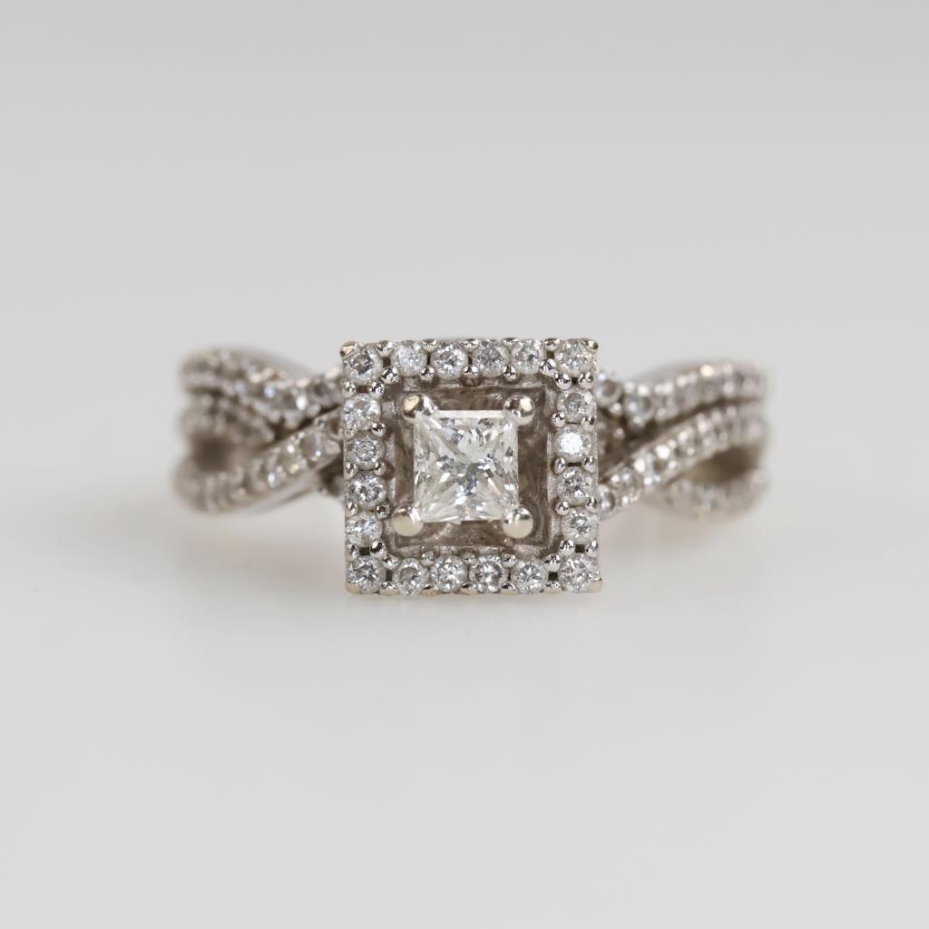 14kt White Gold Diamond Wedding Set