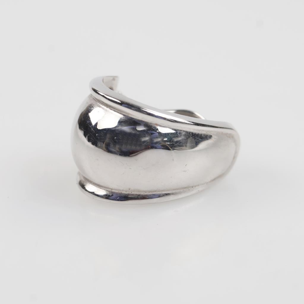 14kt White Gold J Hoop Earring