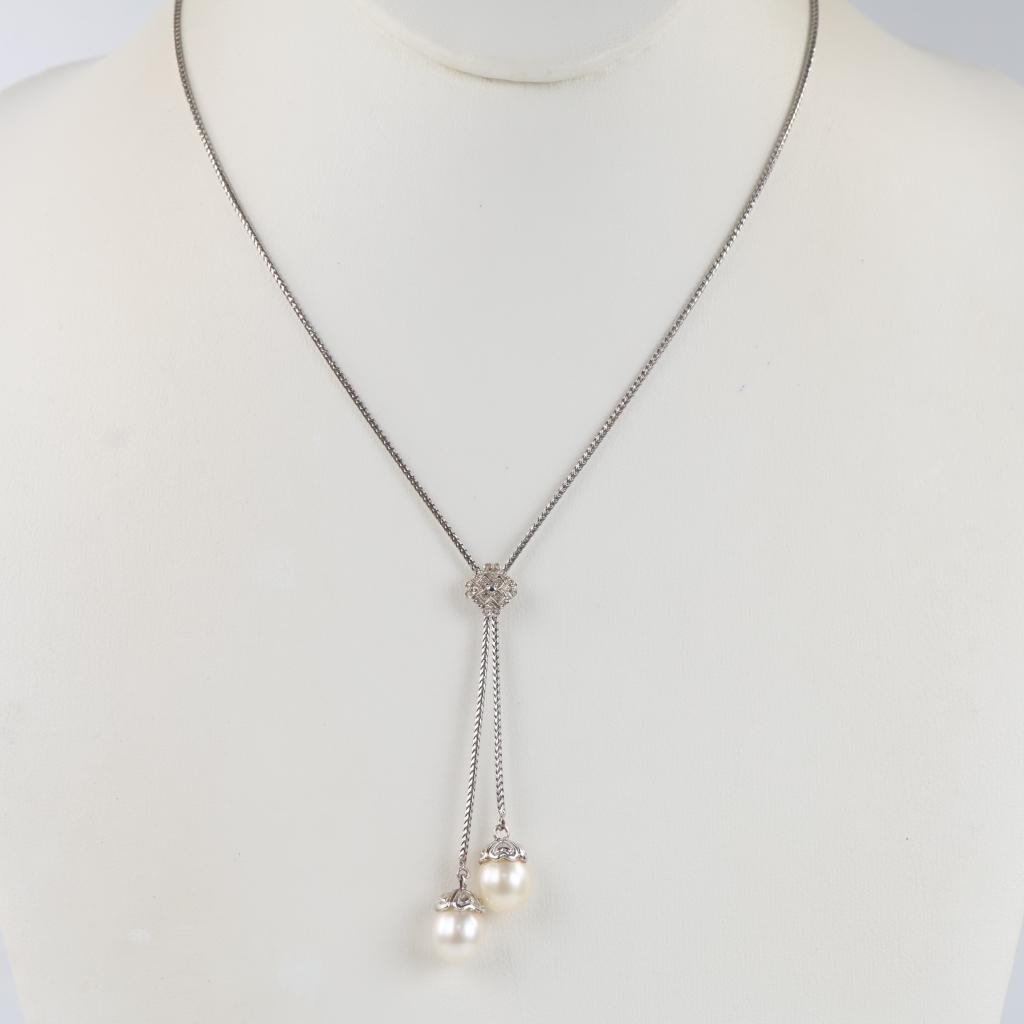 14kt White Gold Pearl Necklace