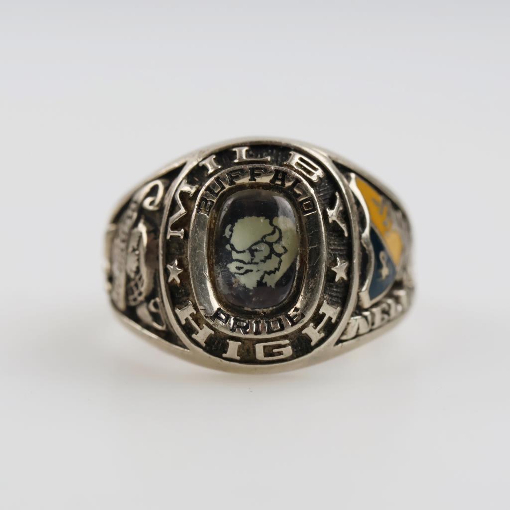 14kt White Gold Translucent Stone Class Ring