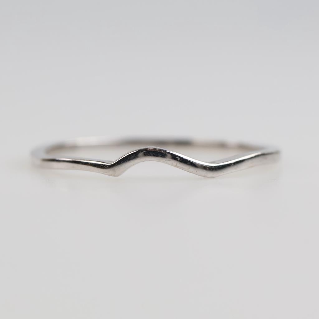 14kt White Gold Wave Enhancer Band
