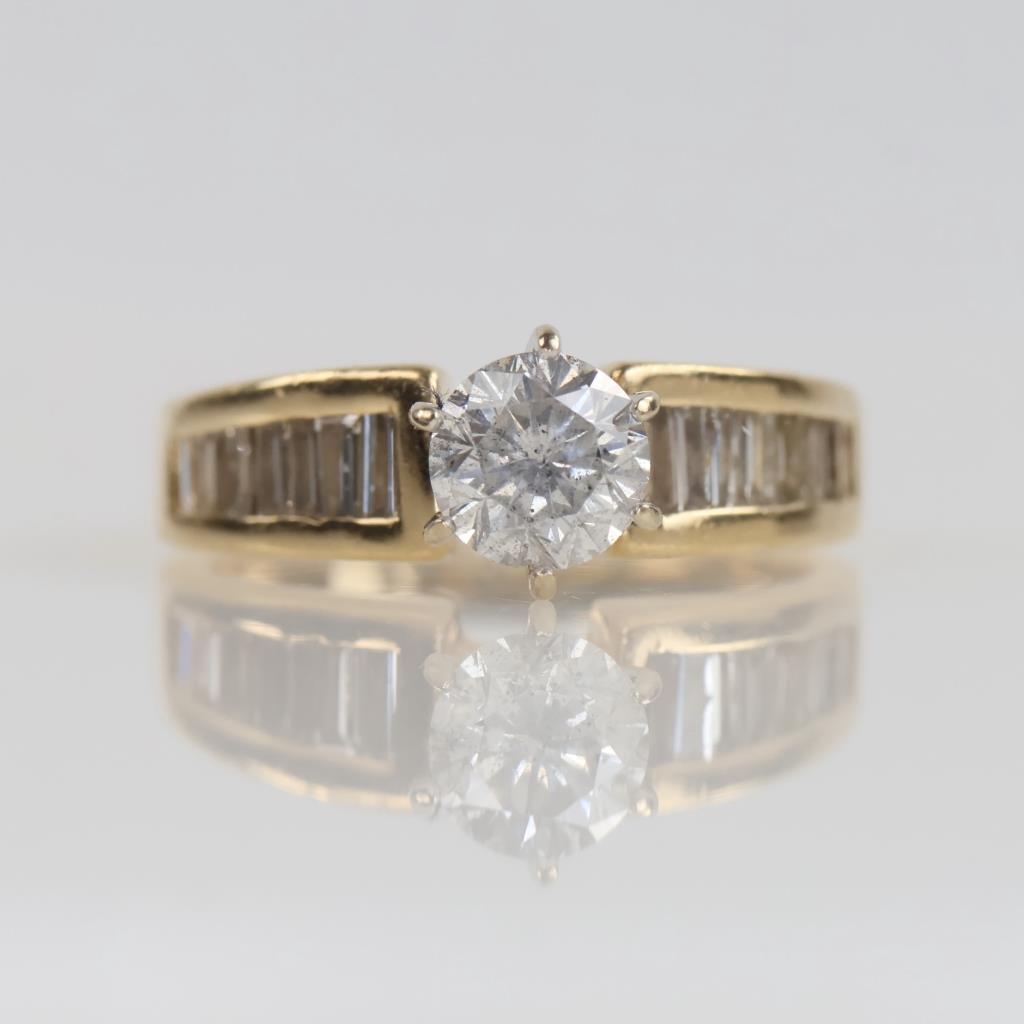1.50cts TW Diamond 14kt Gold Engagement Ring-Evaluated By Our Certified ...