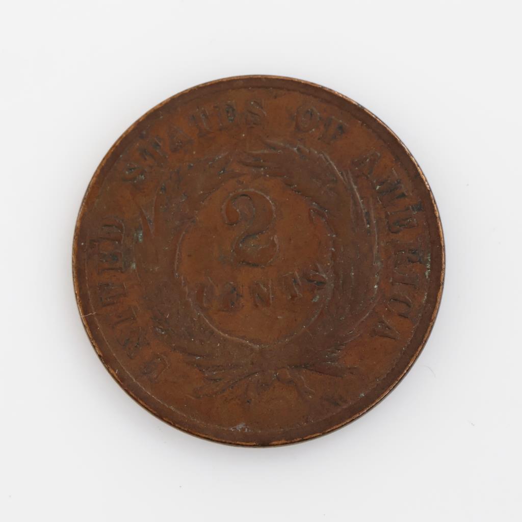 1865 US Two Cents Shield Coin