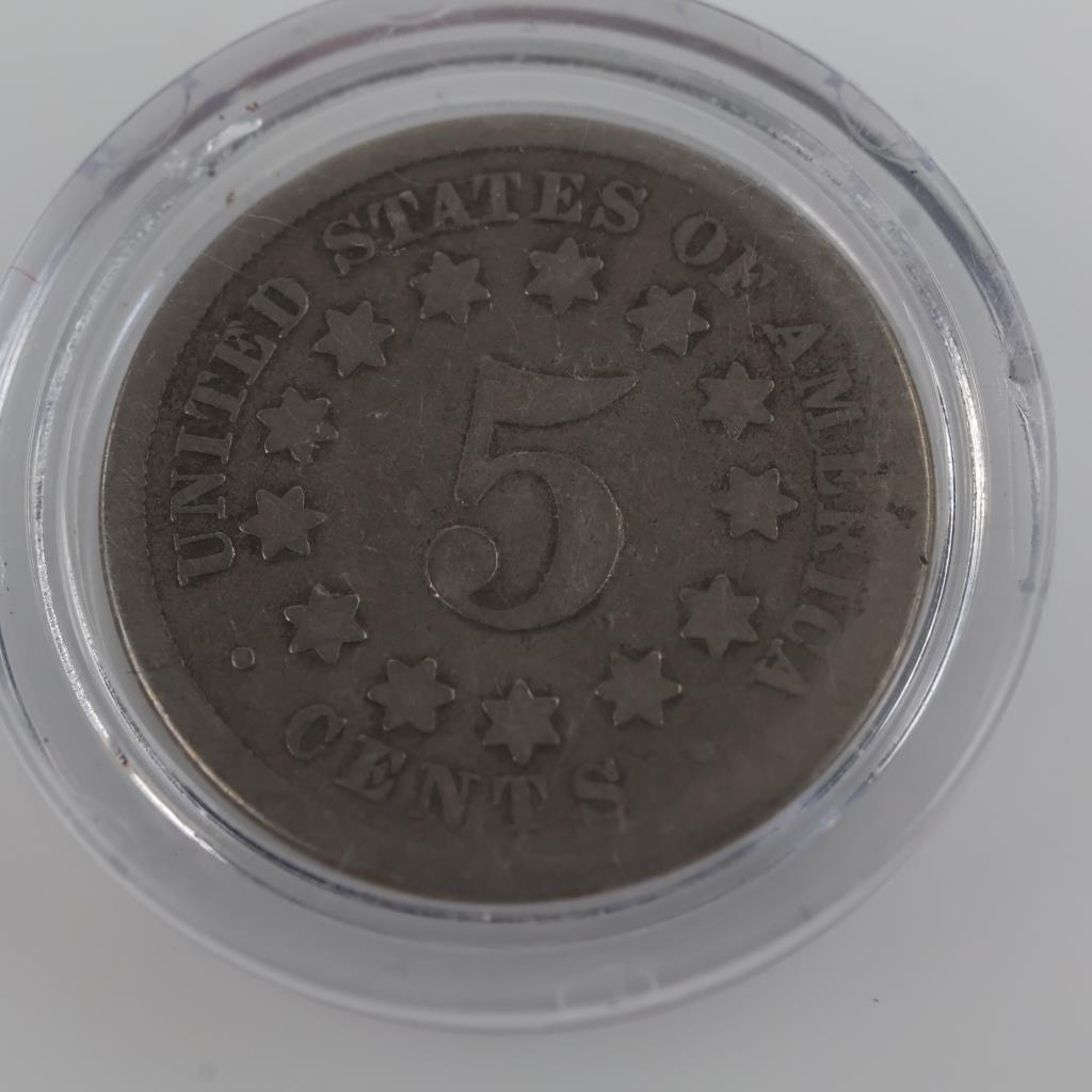 1868 US Five Cents Shield Coin