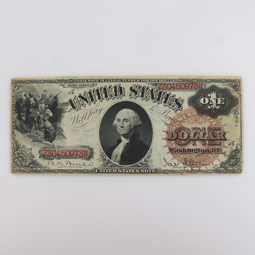 1880 US $ 1 Large Note Fr.29 "Large Brown Seal"