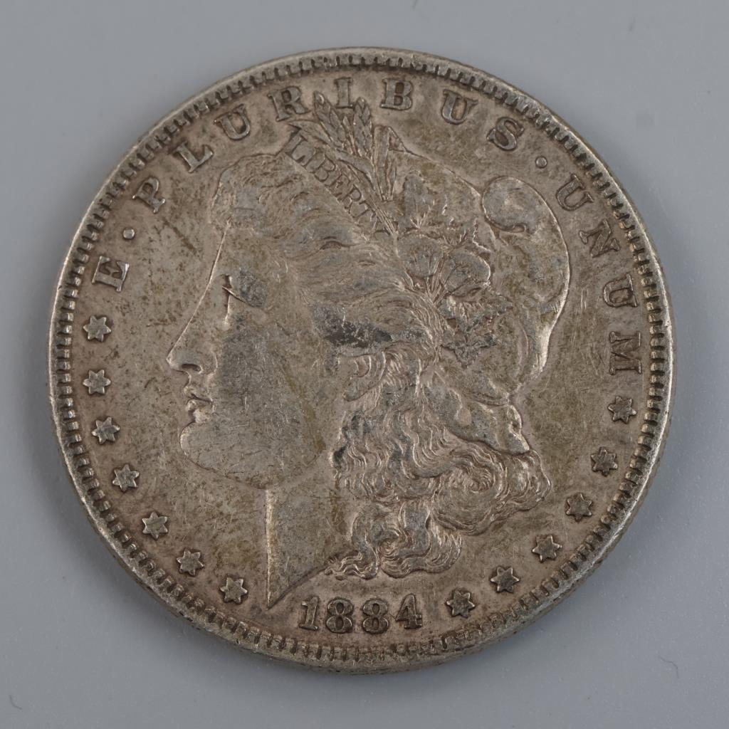 1884 US Morgan Silver Dollar