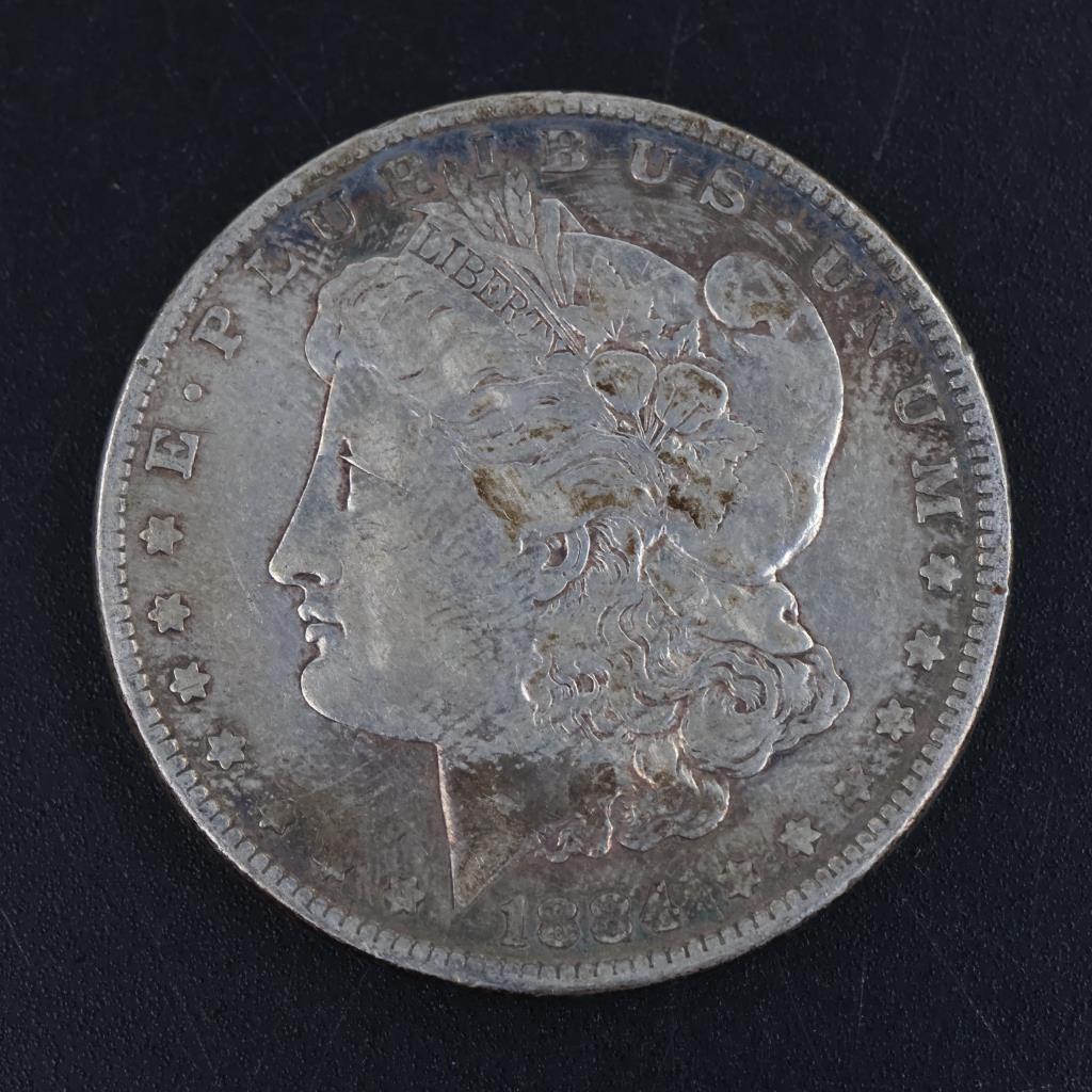 1884 US Morgan Silver Dollar