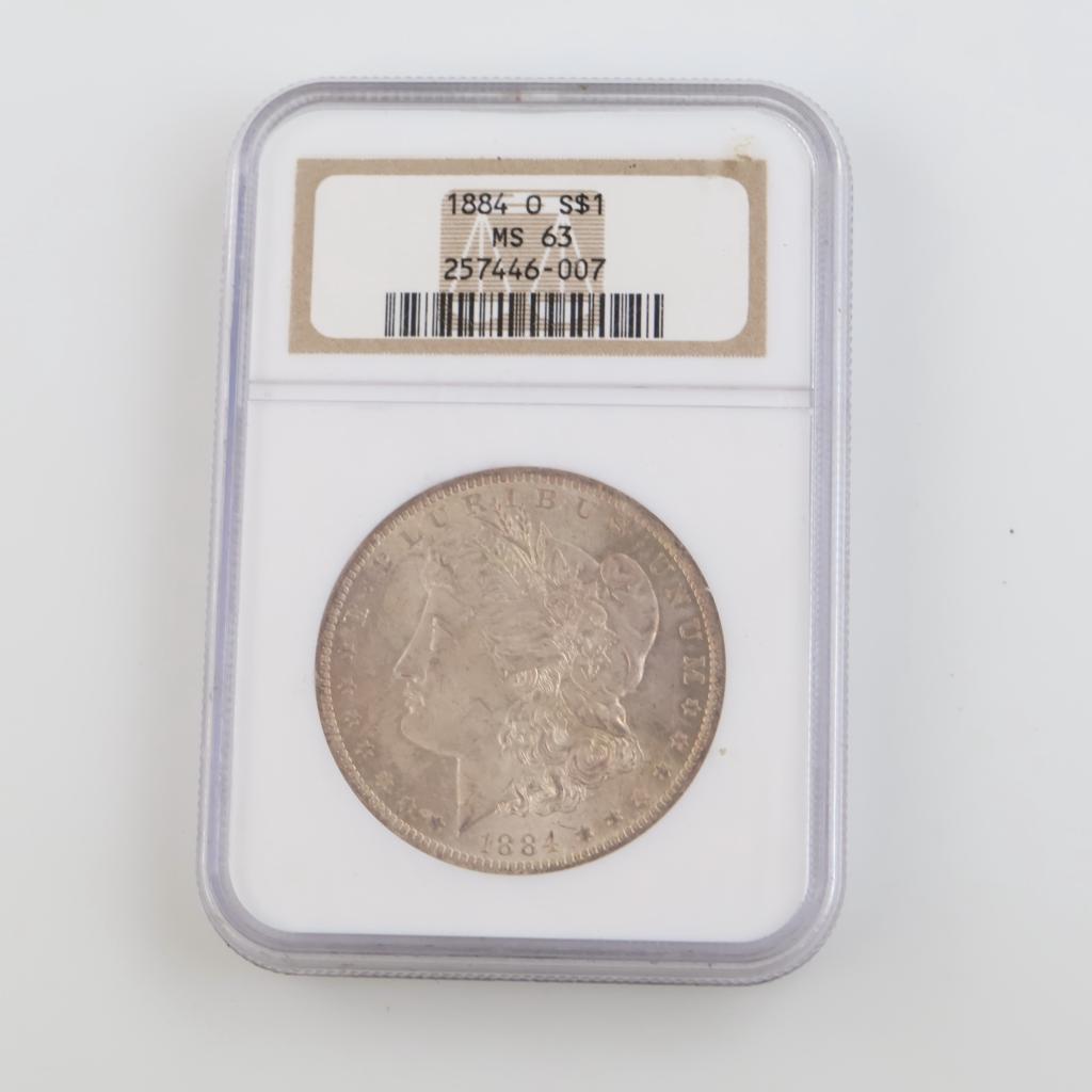 1884-O MS63 US Morgan Silver Dollar NGC Graded