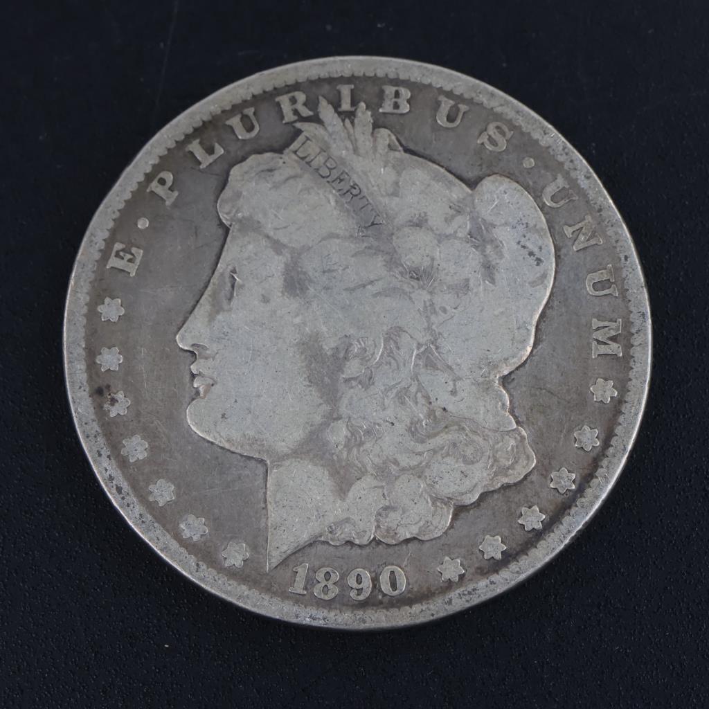 1890-CC Morgan Silver Dollar