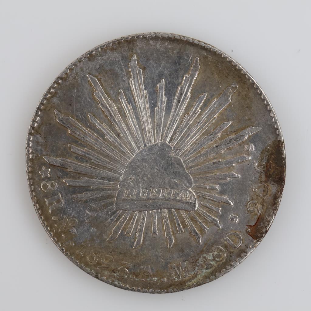 1893 Mexican Republic Silver 8 Reales