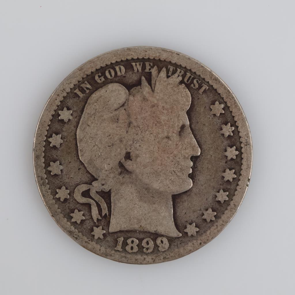 1899 Barber Silver Quarter