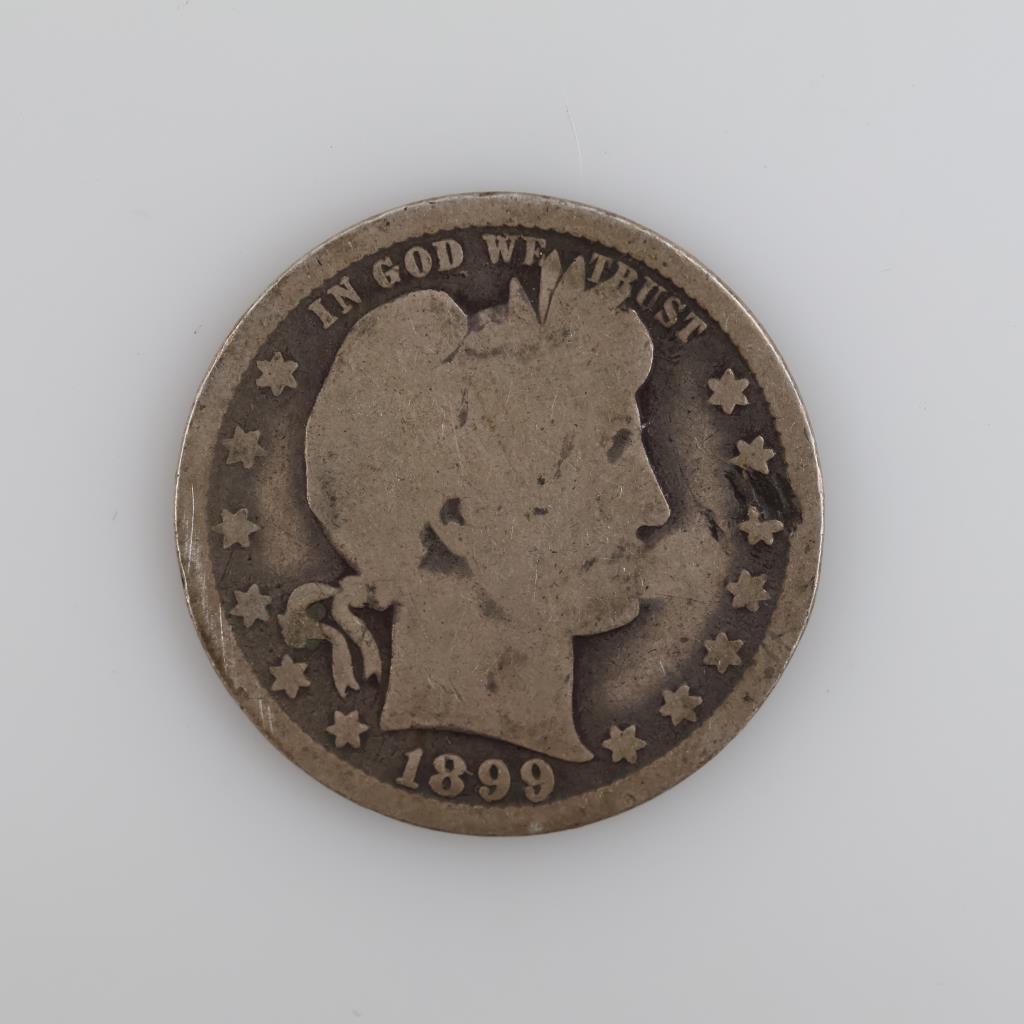 1899-O Barber Silver Quarter