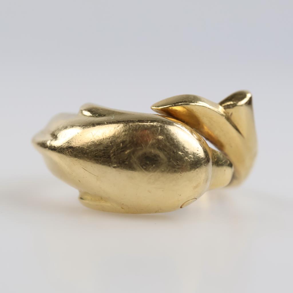 18kt Gold Dolphin Ring