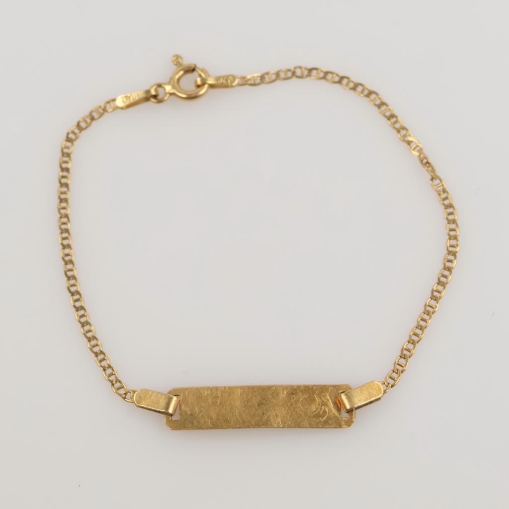 18kt Gold Id Bracelet