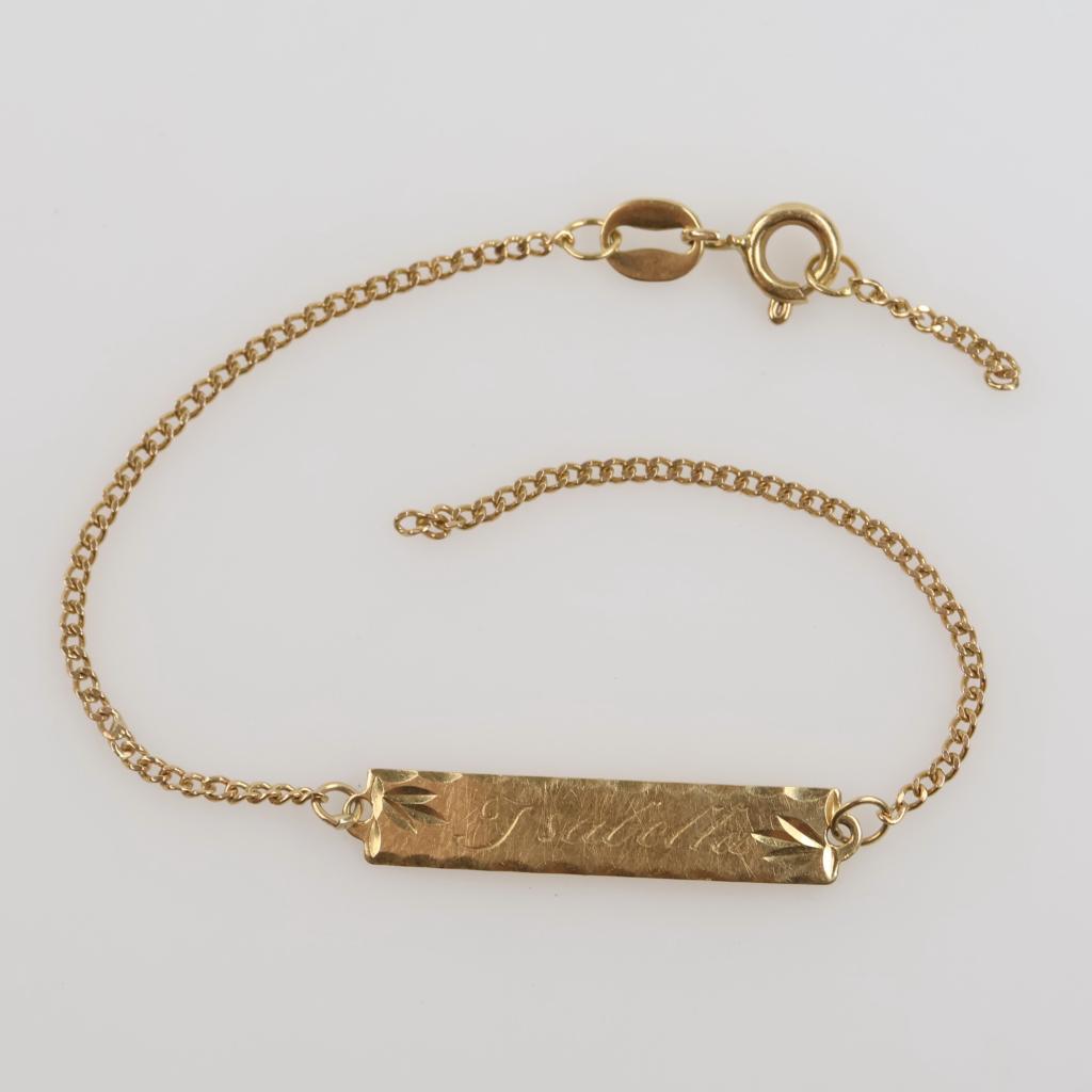 18kt Gold ID Bracelet