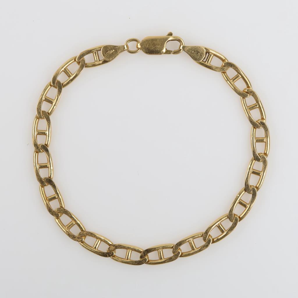 18kt Gold Mariner Chain Bracelet