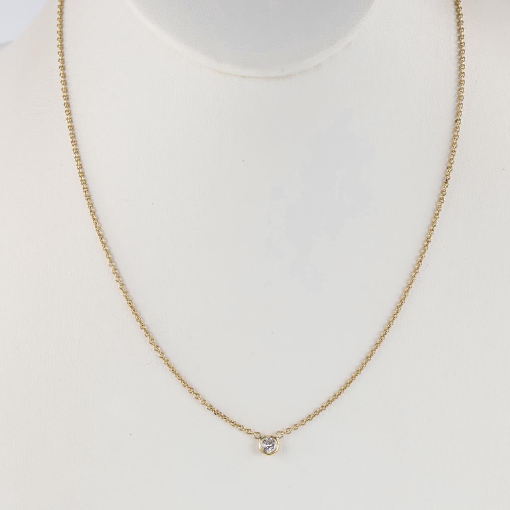 18kt Gold Necklace Diamond Pendant