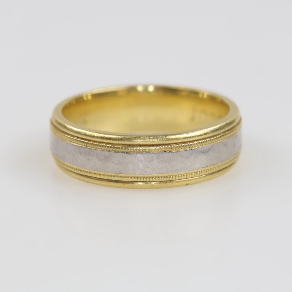 18kt Gold Platinum Band