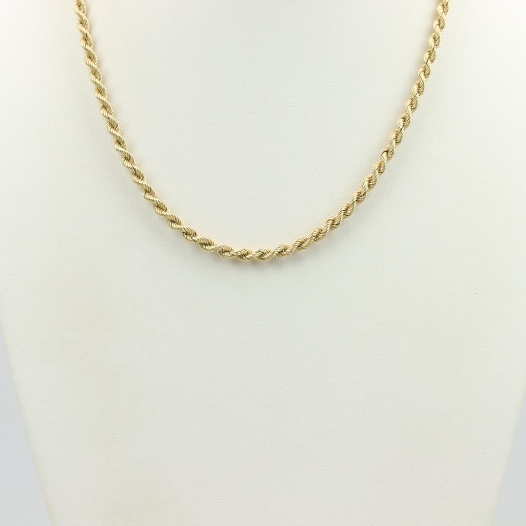18kt Gold Rope Chain Necklace | Property Room