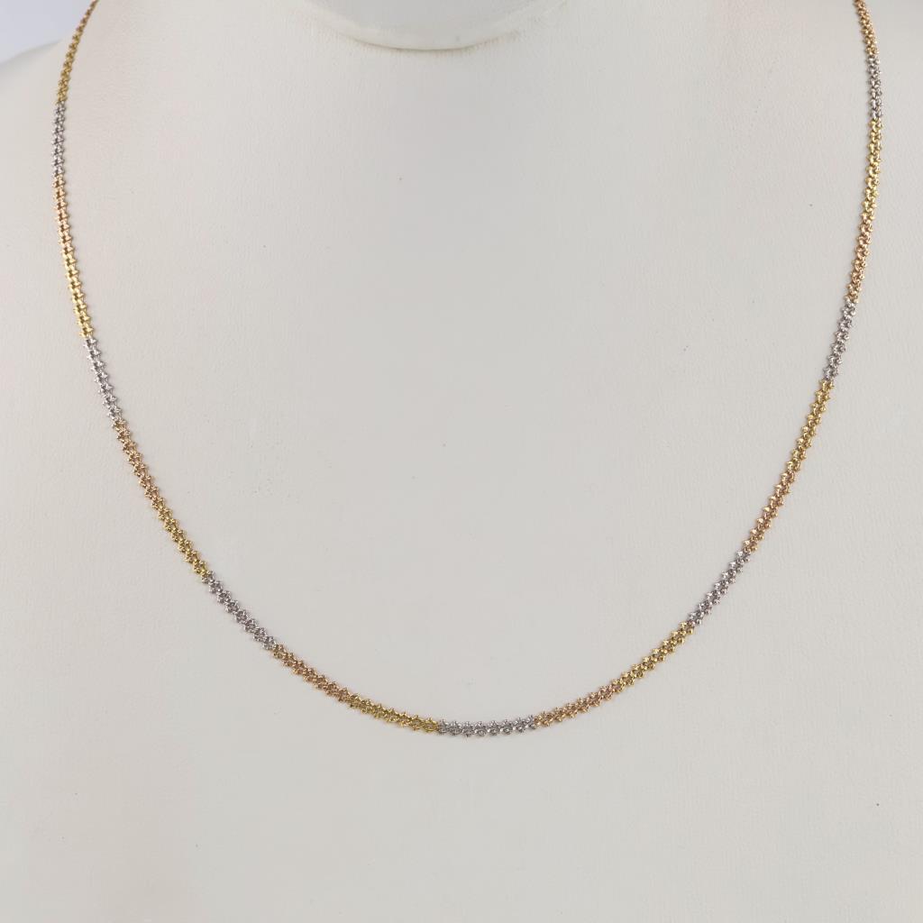 18kt Gold Tri-color Necklace