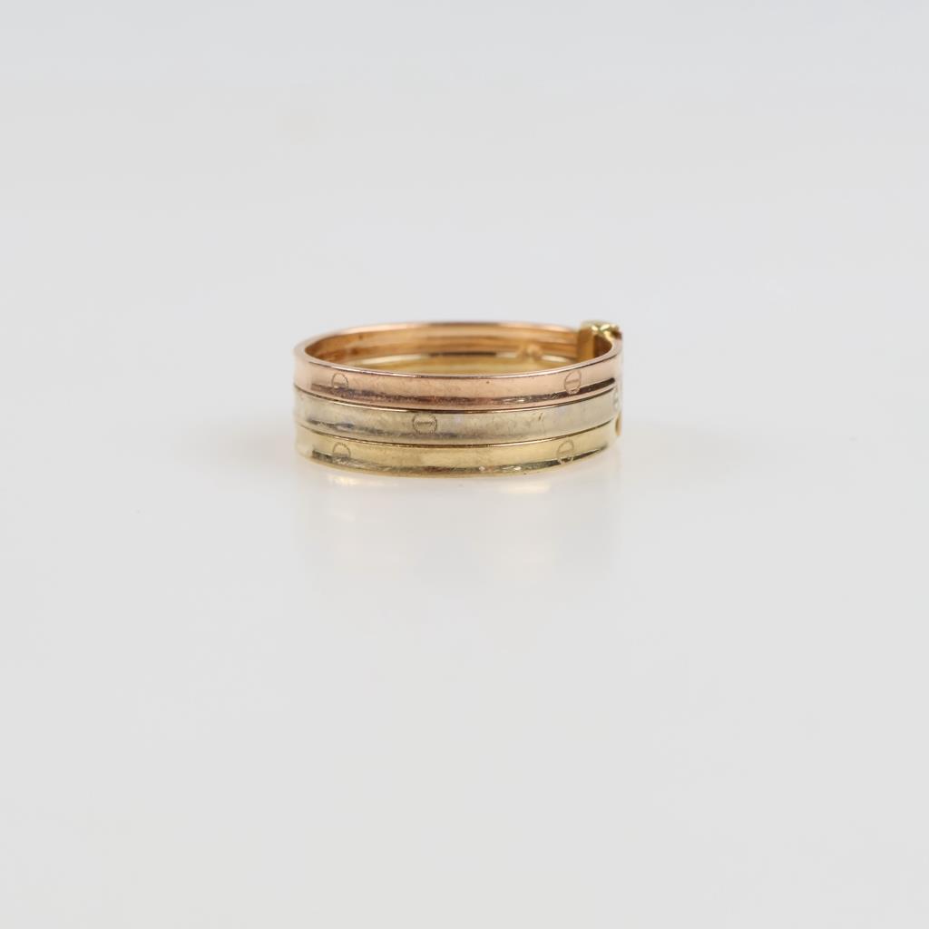 18kt Gold Tricolor Ring