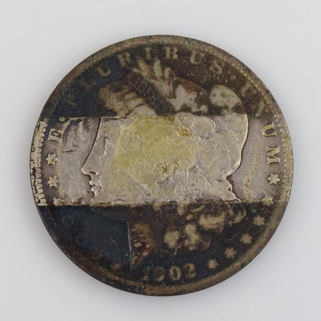 USA Morgan Silver Dollar 1902 Replik – Versilberte Sammelmünze Im Antik-Look