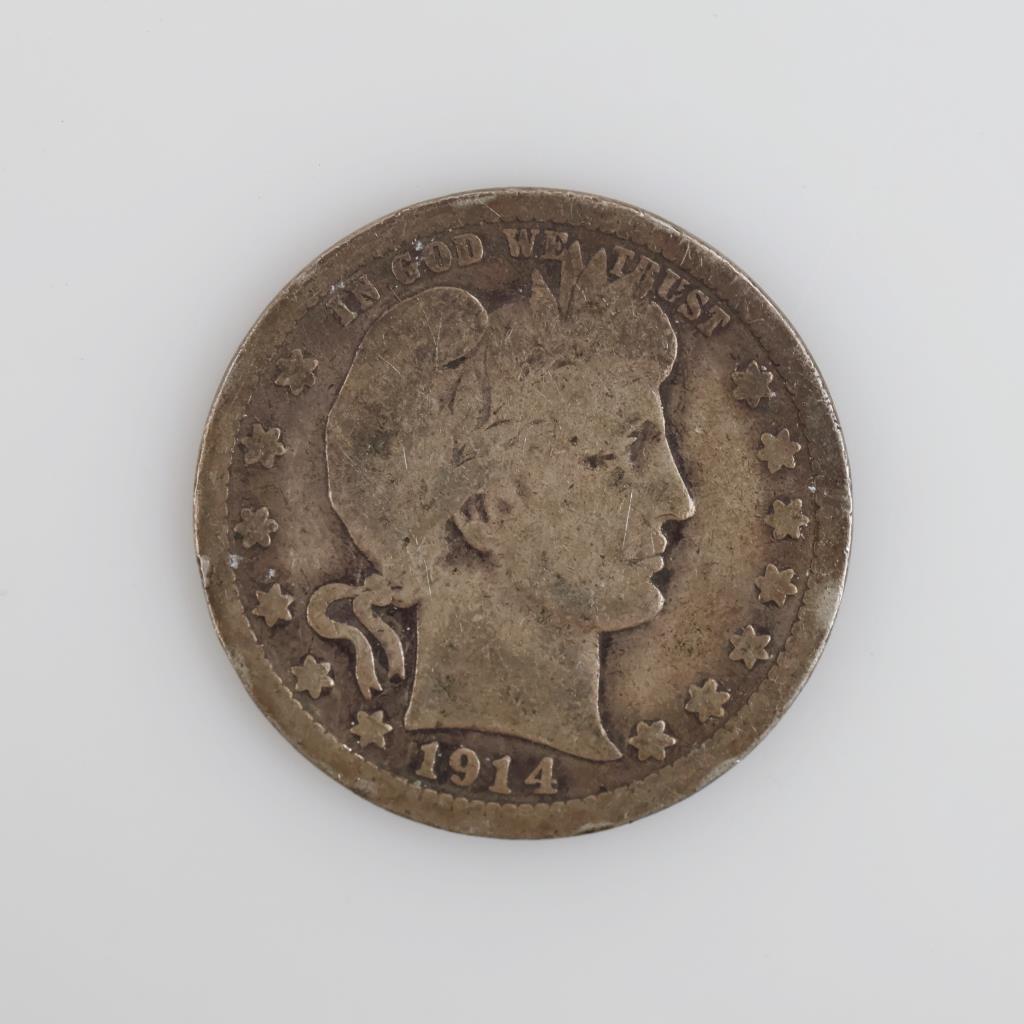 1914 Barber Silver Quarter