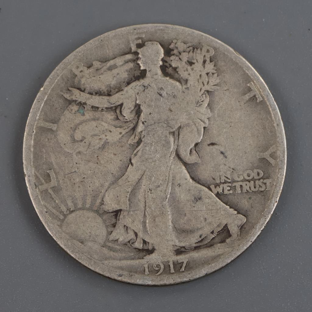 1917 Walking Liberty Silver Half Dollar