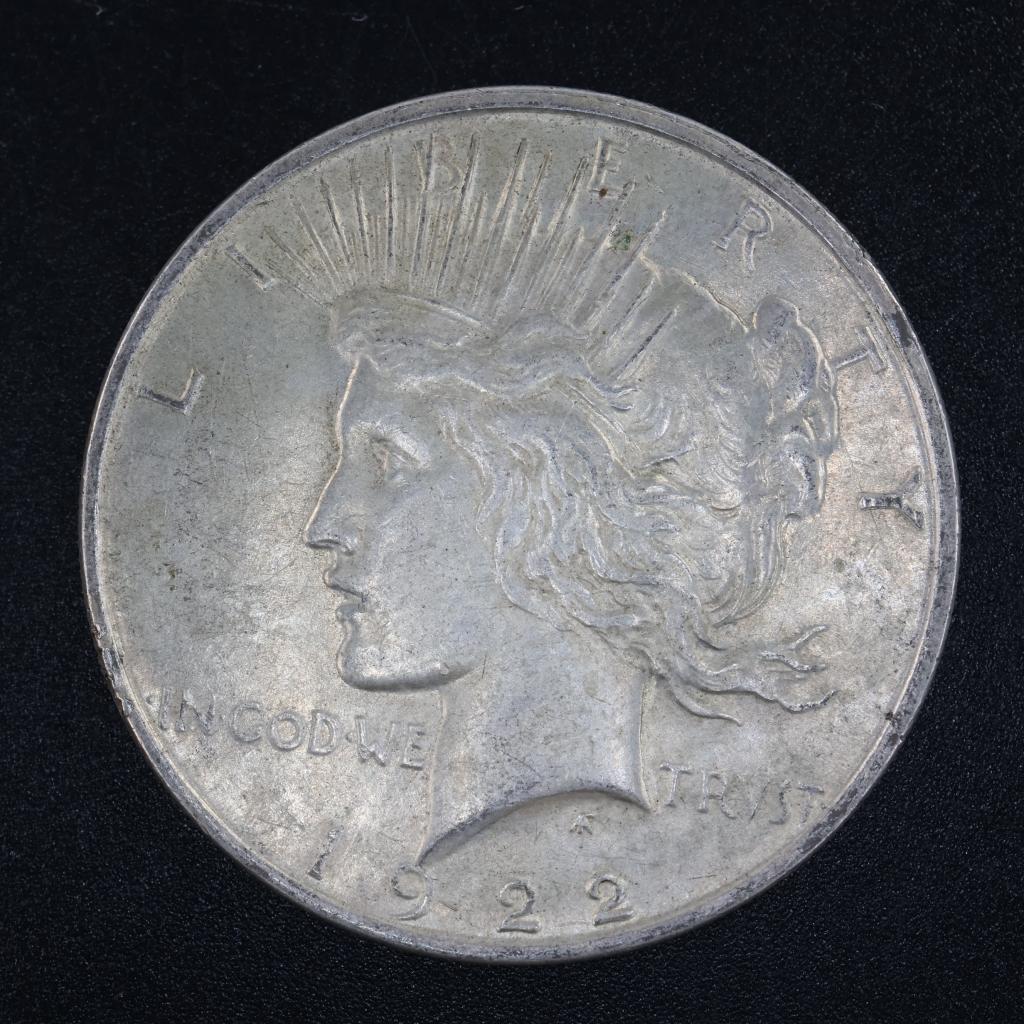 1922- D  Peace Silver Dollar