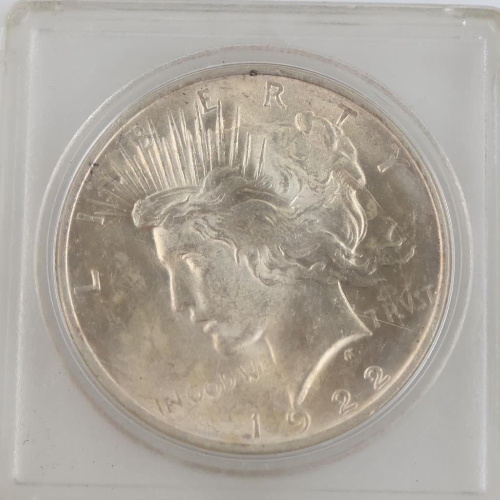 1922 US Peace Silver Dollar