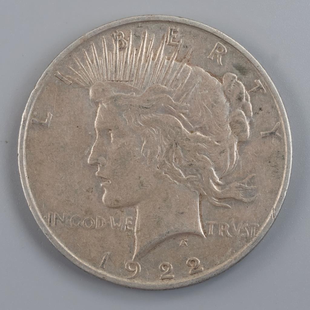 1922 US Peace Silver Dollar