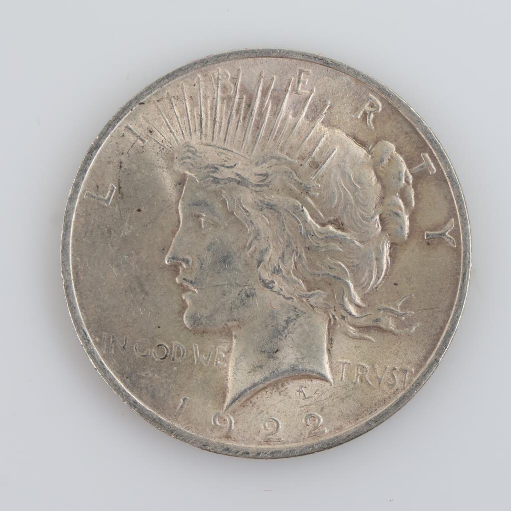 1922 US Peace Silver Dollar