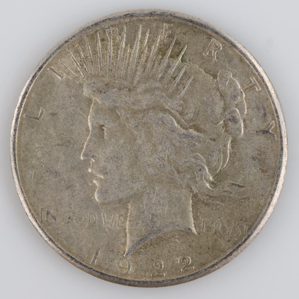 1922-S US Peace Silver Dollar