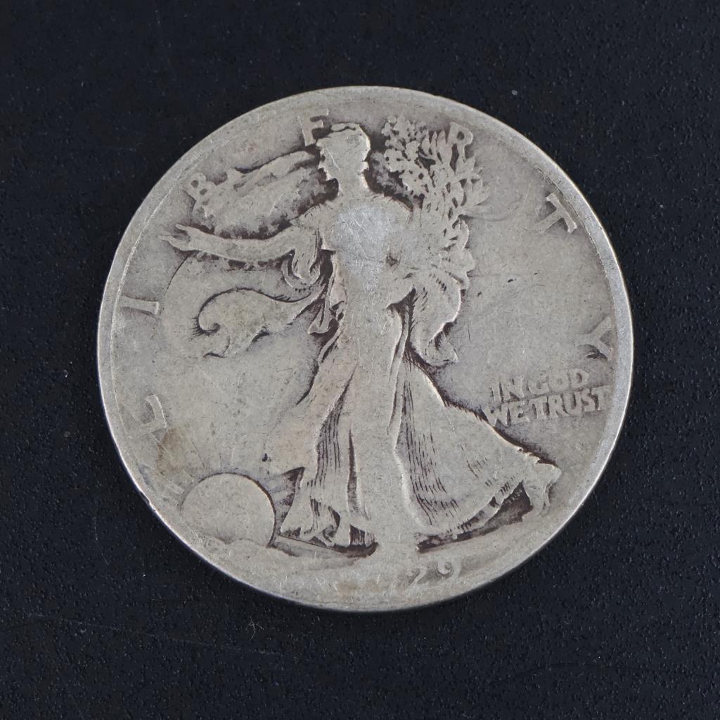 1929-S Walking Liberty Silver Half Dollar