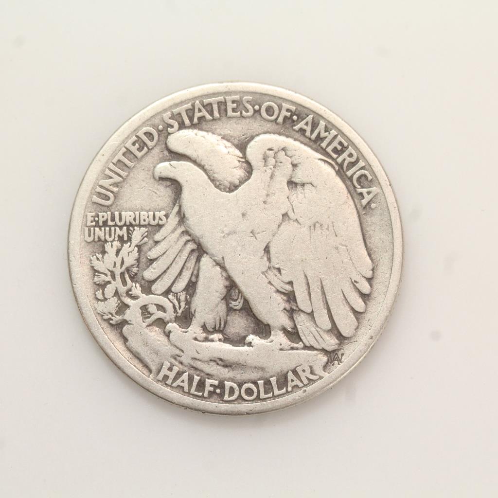 1934 Silver Walking Liberty Half Dollar Property Room