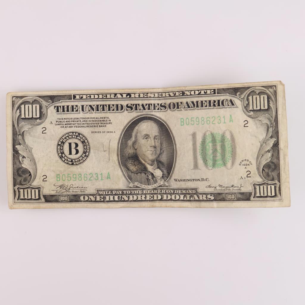 1934-A US Federal Reserve $100 Note