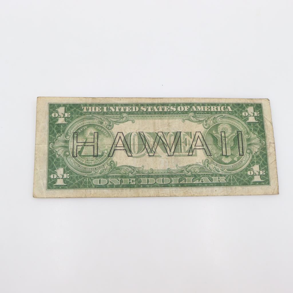 1935 A US One Dollar Silver Certificate Hawaii Brown Seal Property Room 1935 A US One Dollar Silver Certificate Hawaii Brown Seal Property Room