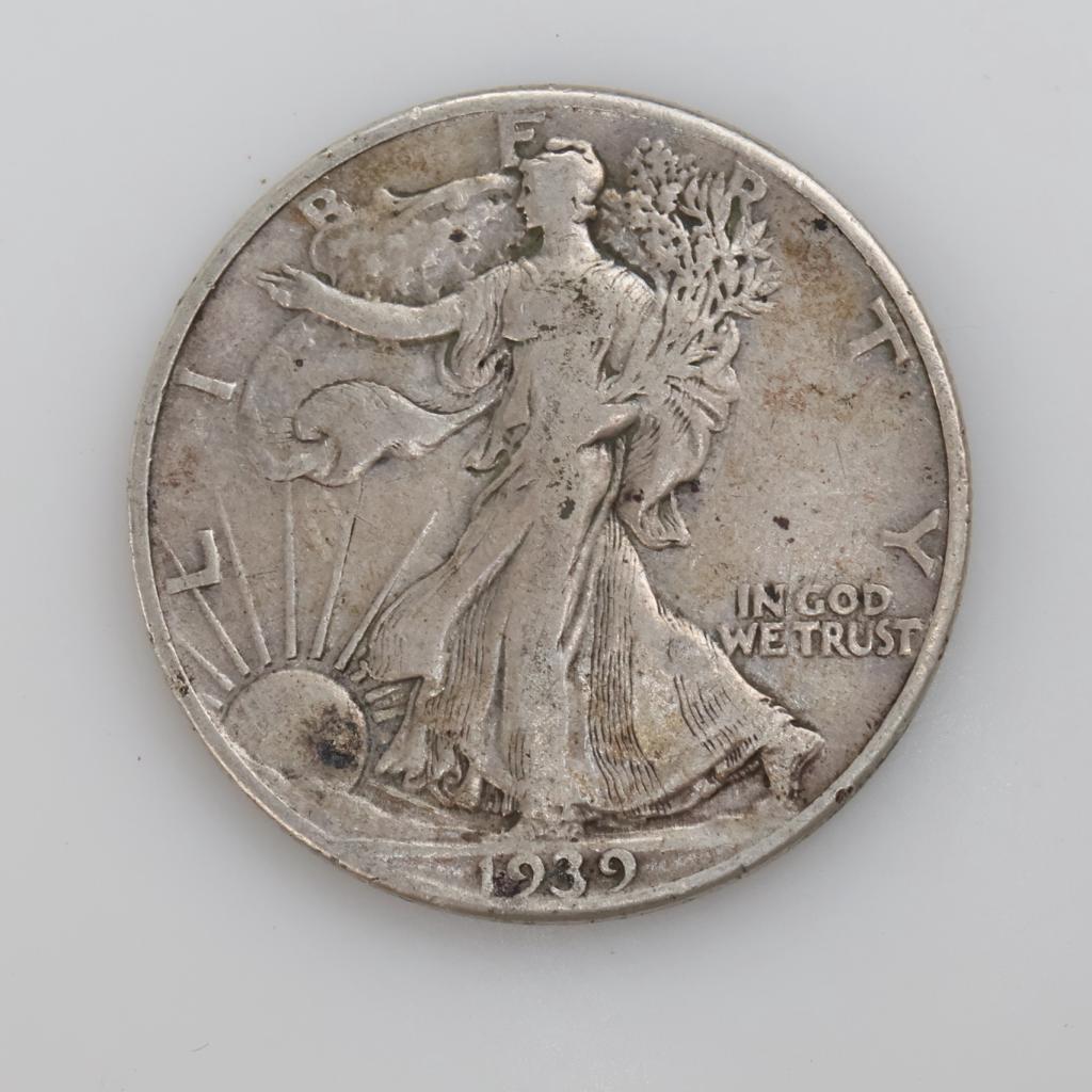 1939 Walking Liberty Silver Half Dollar