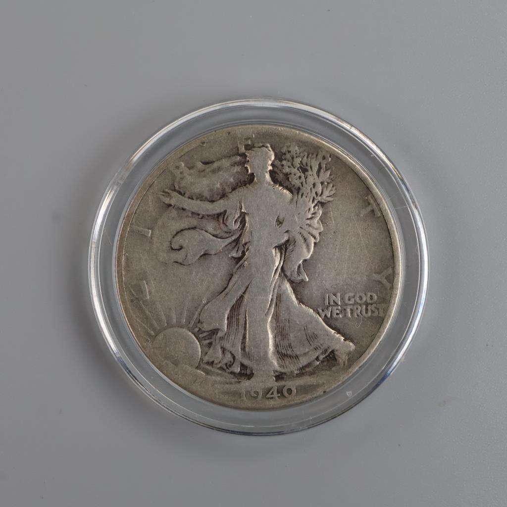 1940  Walking Liberty Silver Half Dollar